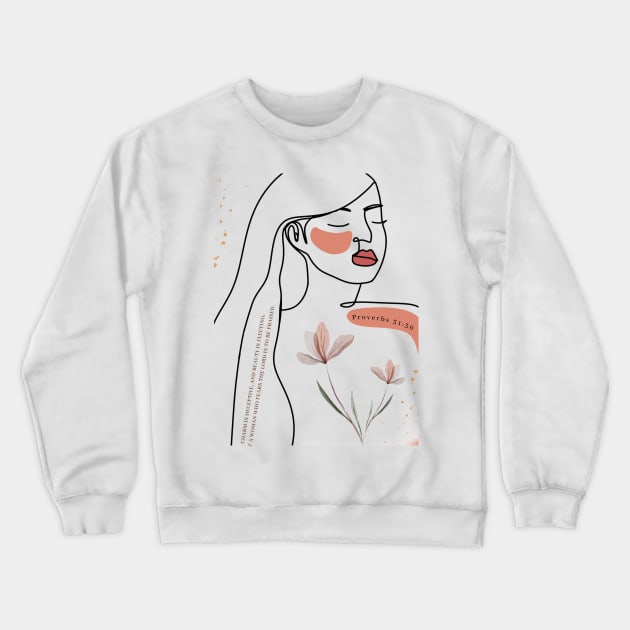 Proverbs 31 Woman Crewneck Sweatshirt by authorytees